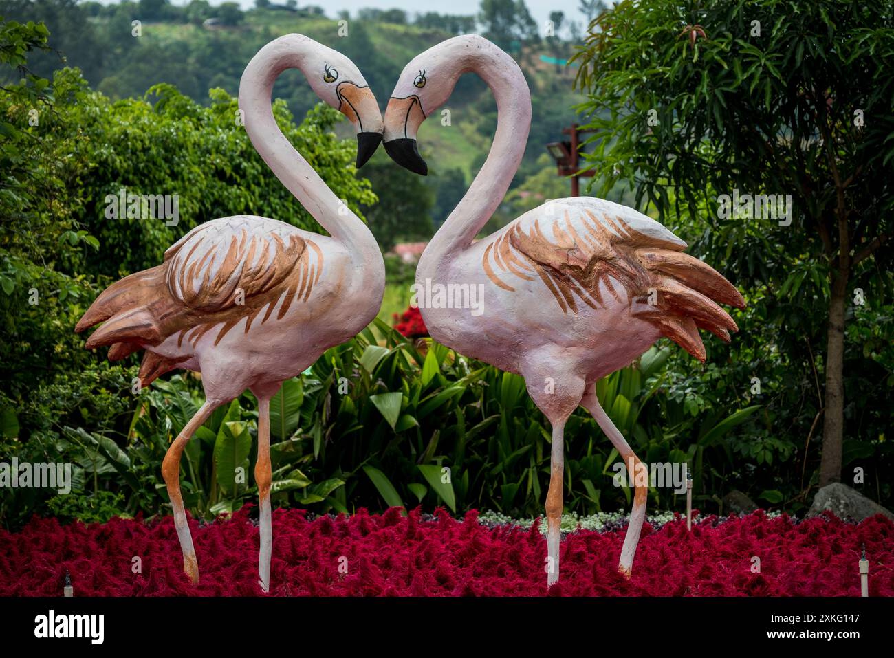 Gartenplastikfigur, Boquete, eine kleine Bergstadt in der Provinz Chiriquí, Panama Stockfoto