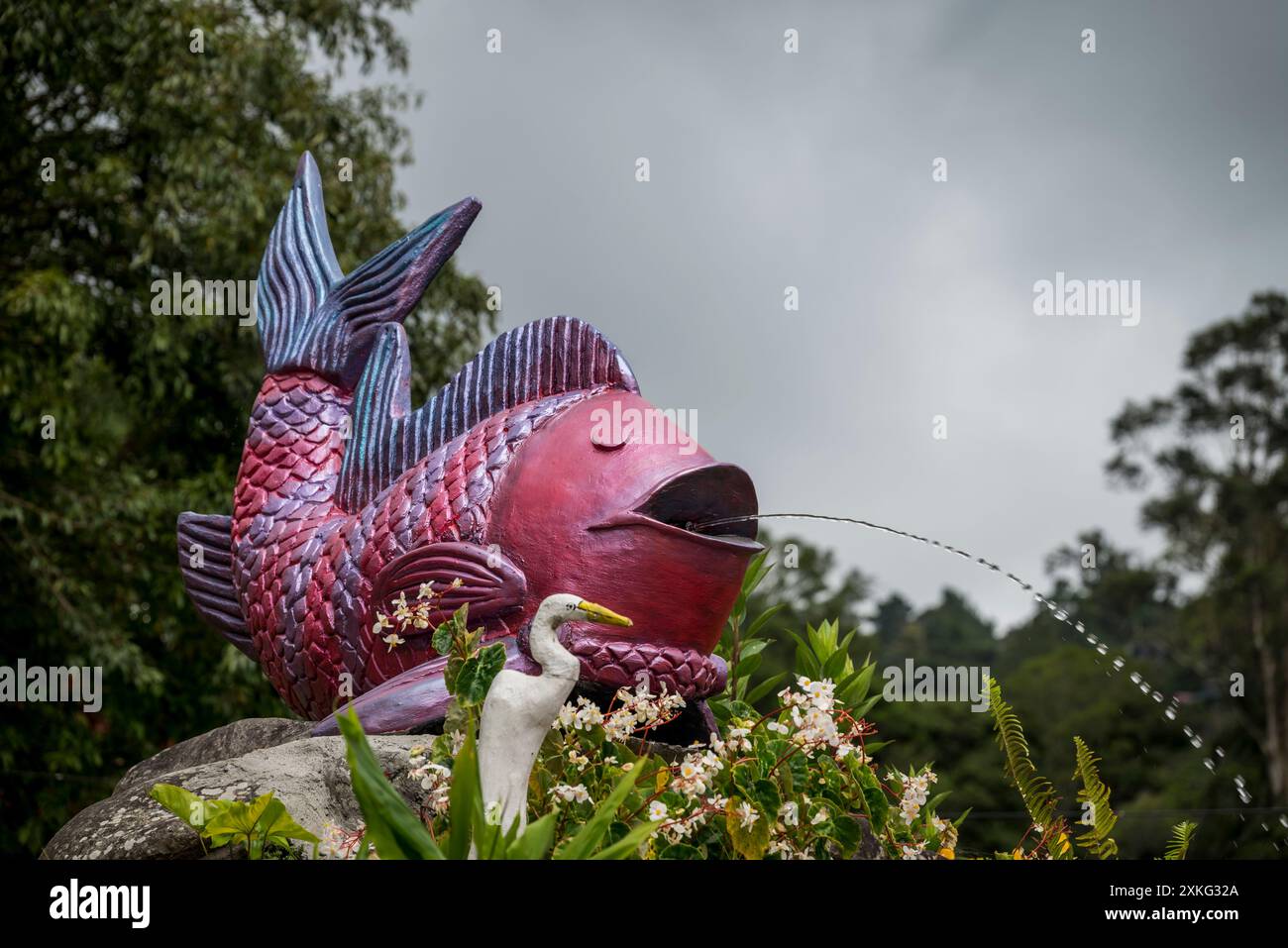 Gartenplastikfigur, Boquete, eine kleine Bergstadt in der Provinz Chiriquí, Panama Stockfoto