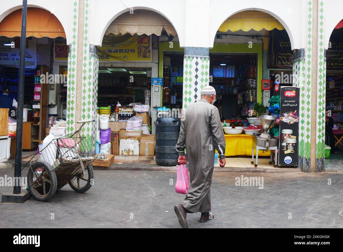 Al hatte Souk in Agadir Marokko. Stockfoto