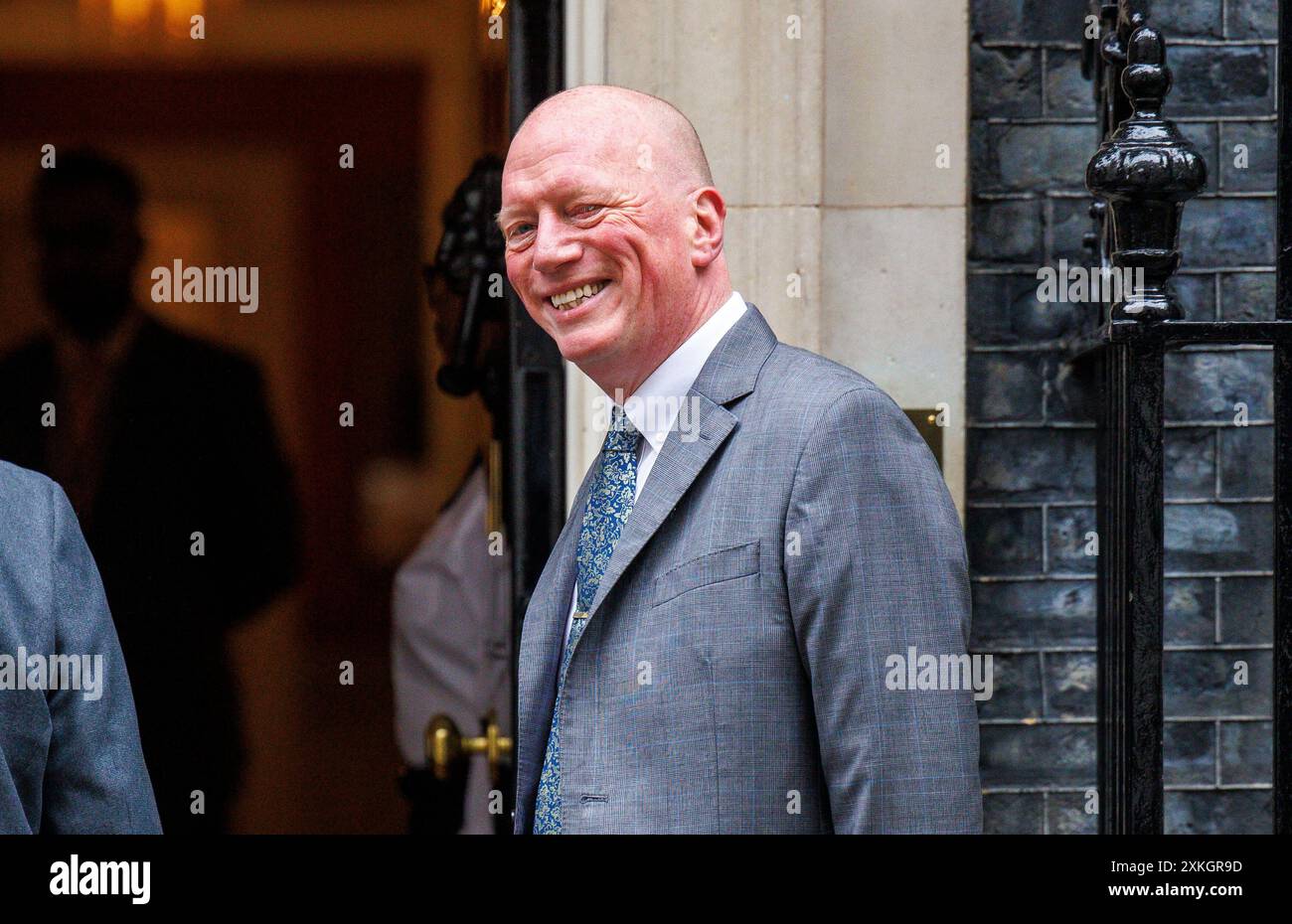 London, Großbritannien. Juli 2024. Matt Wrack, Generalsekretär der Feuerwehrgewerkschaft, kommt zu einem Treffen in Nummer 10 mit dem Labour-Führer Keir Starmer. Quelle: Mark Thomas/Alamy Live News Stockfoto