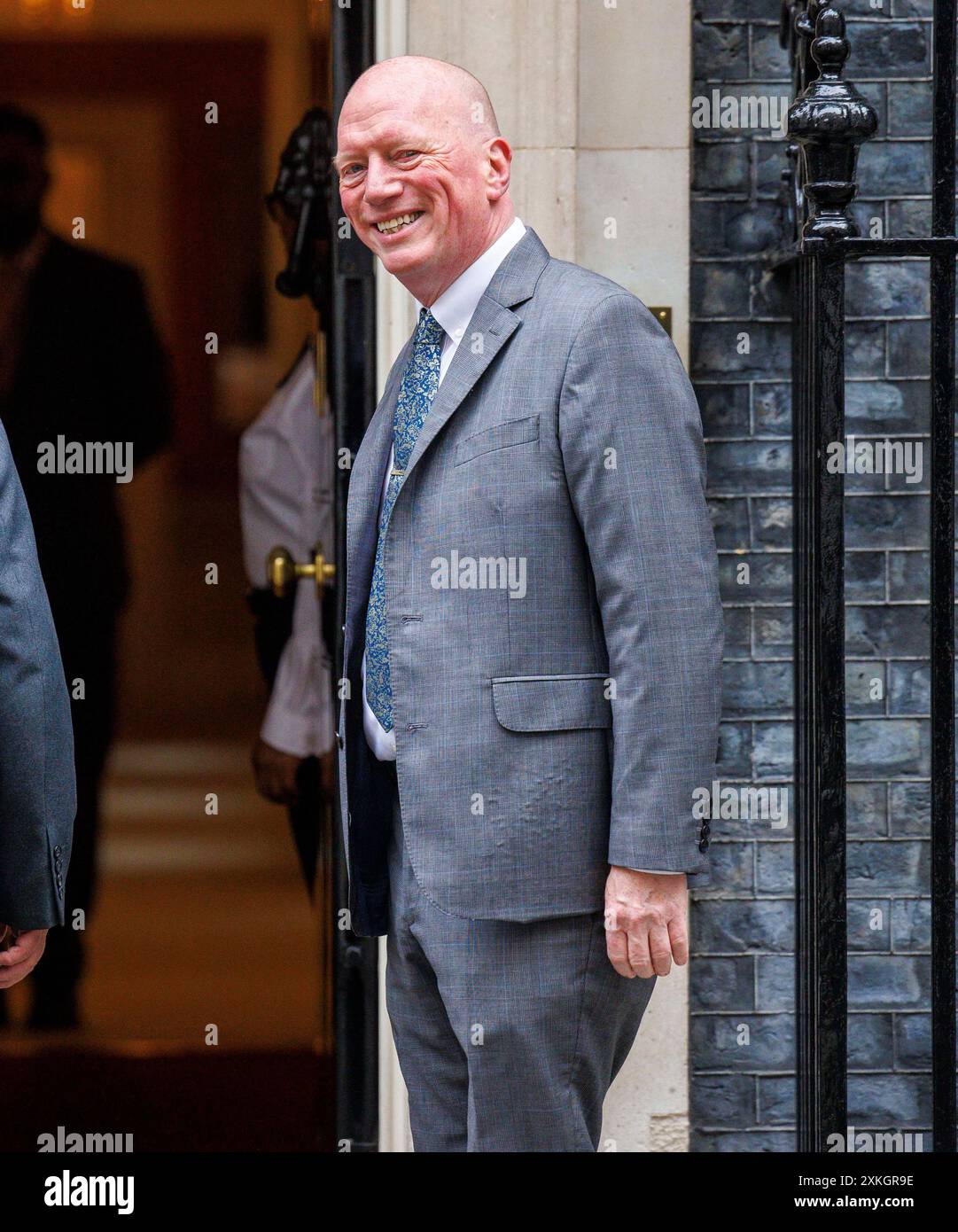 London, Großbritannien. Juli 2024. Matt Wrack, Generalsekretär der Feuerwehrgewerkschaft, kommt zu einem Treffen in Nummer 10 mit dem Labour-Führer Keir Starmer. Quelle: Mark Thomas/Alamy Live News Stockfoto