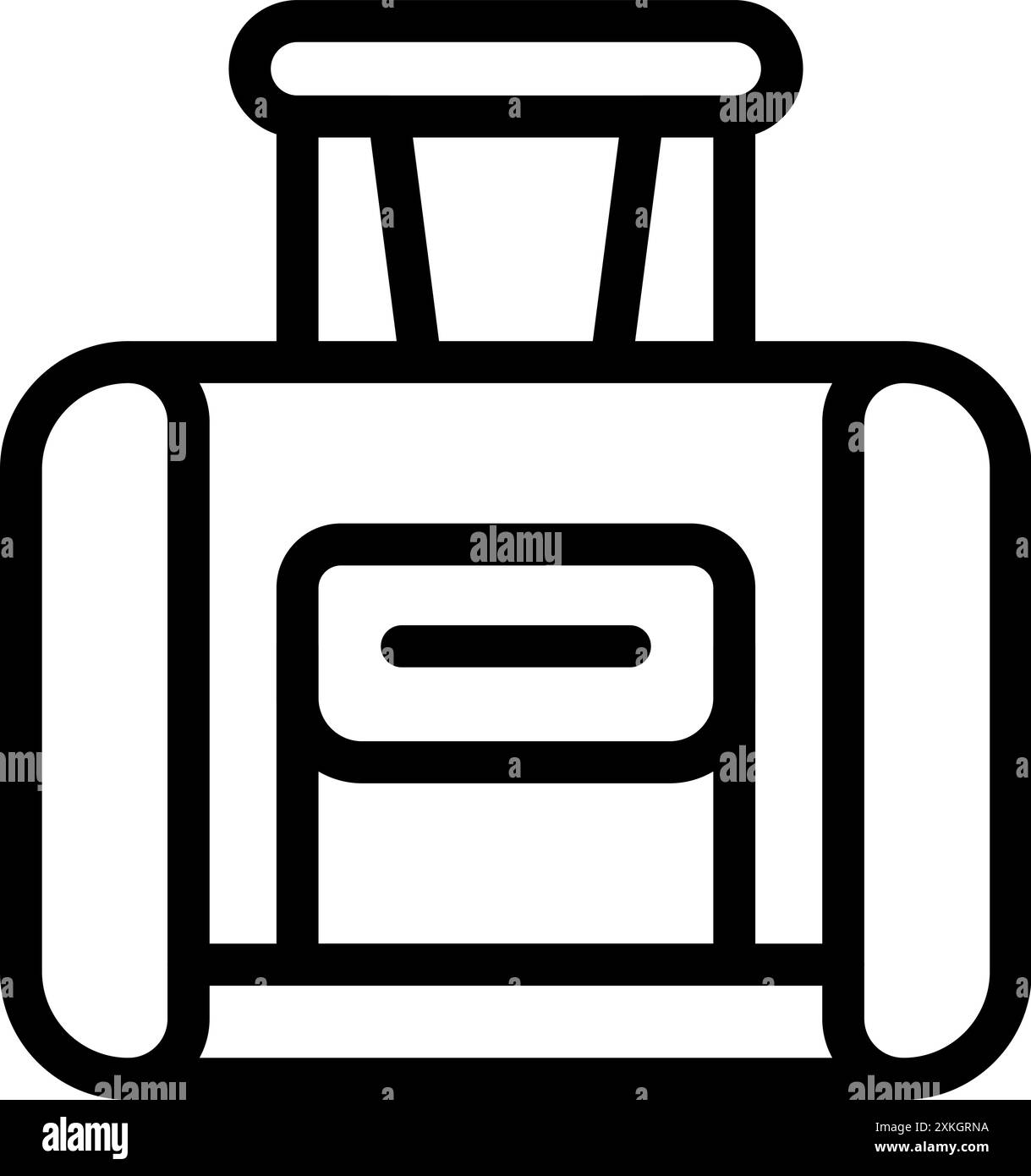 Einfache Reisetasche Symbol für Urlaub und Tourismus Stock Vektor