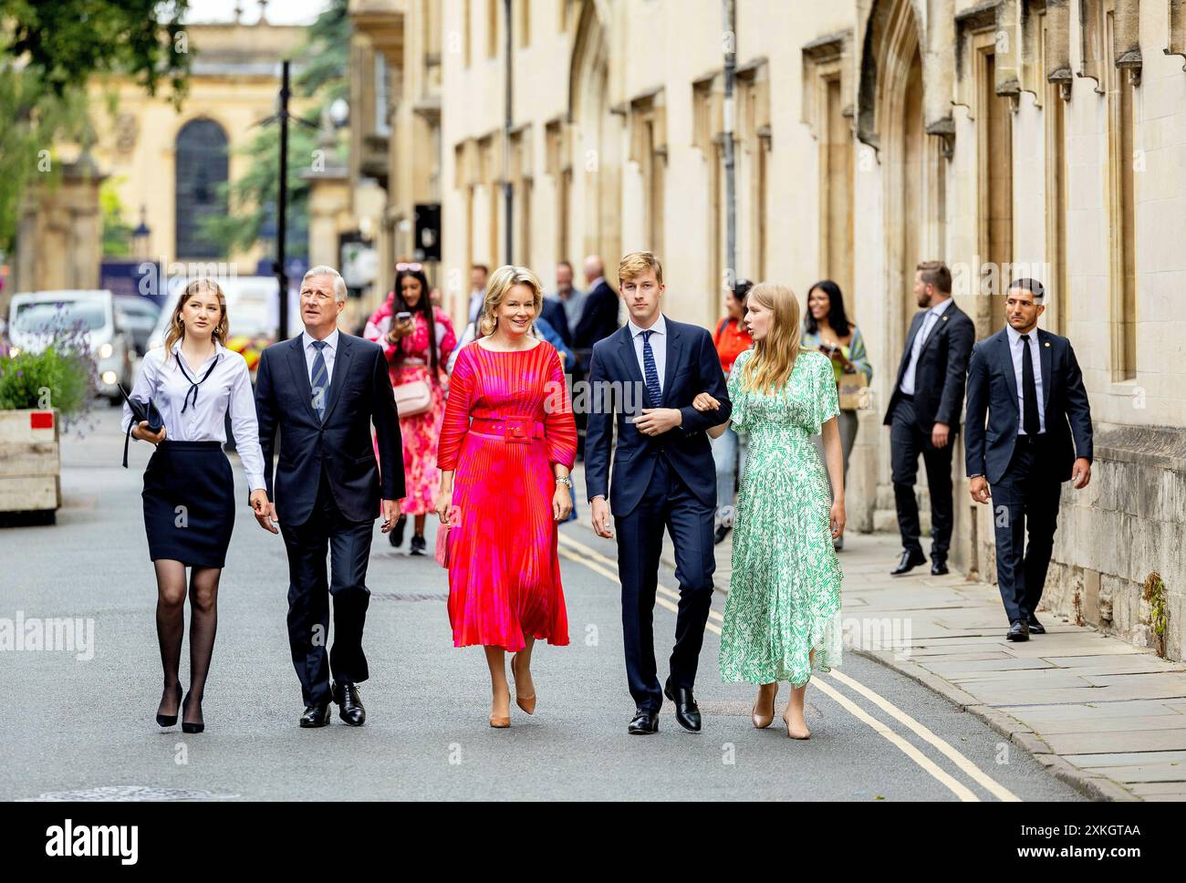 Oxford, Großbritannien. Juli 2024. FOTOS BIBLIOTHEK IST BIS 16:00 Uhr VERBOTEN 23-07-2024 OXFORD 23-07-2024 Belgien Königliche Familie nimmt an der Abschlussfeier von Prinzessin Elisabeth von Belgien in Oxford, Großbritannien Teil Foto: Albert Nieboer Niederlande OUT Point de Vue OUT Credit: dpa Picture Alliance/Alamy Live News Stockfoto