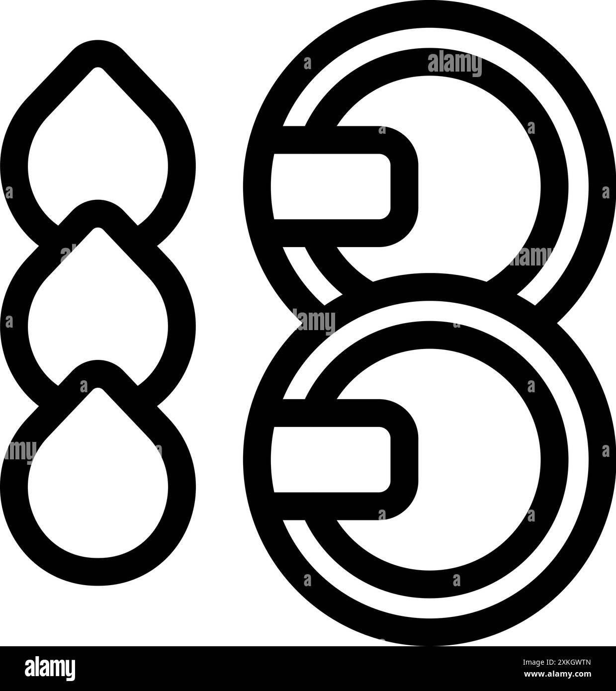 Abbildung im Linienstil, die das Konzept der Soja- und Milcherzeugung darstellt Stock Vektor