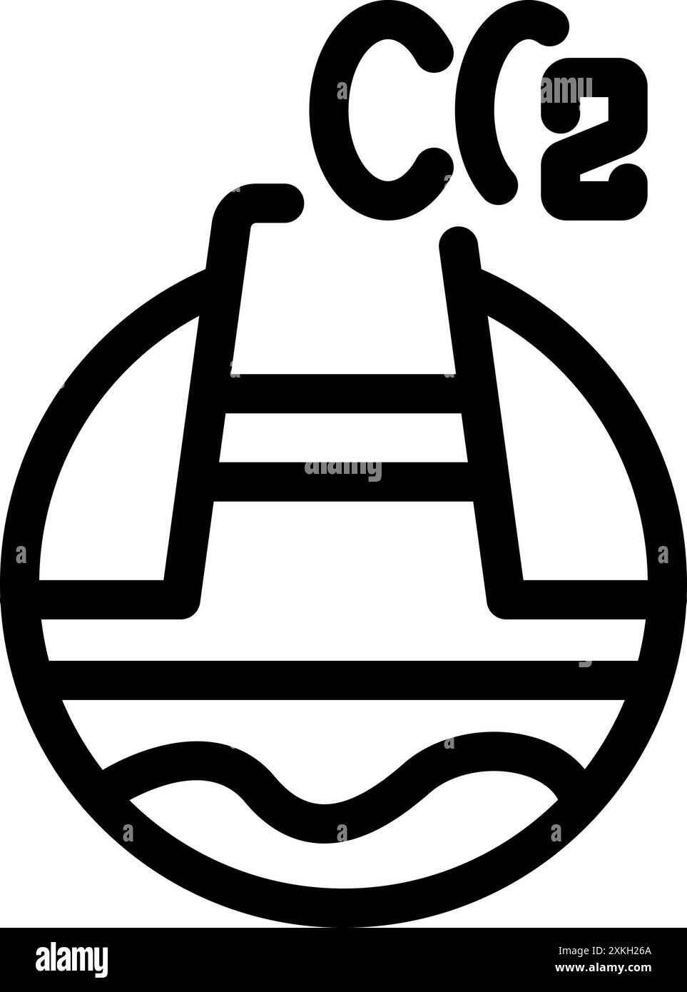 Industrieanlagen, die co2 ausstoßen und die Umwelt verschmutzen, symbolisieren die Auswirkungen der Industrie auf den Klimawandel Stock Vektor