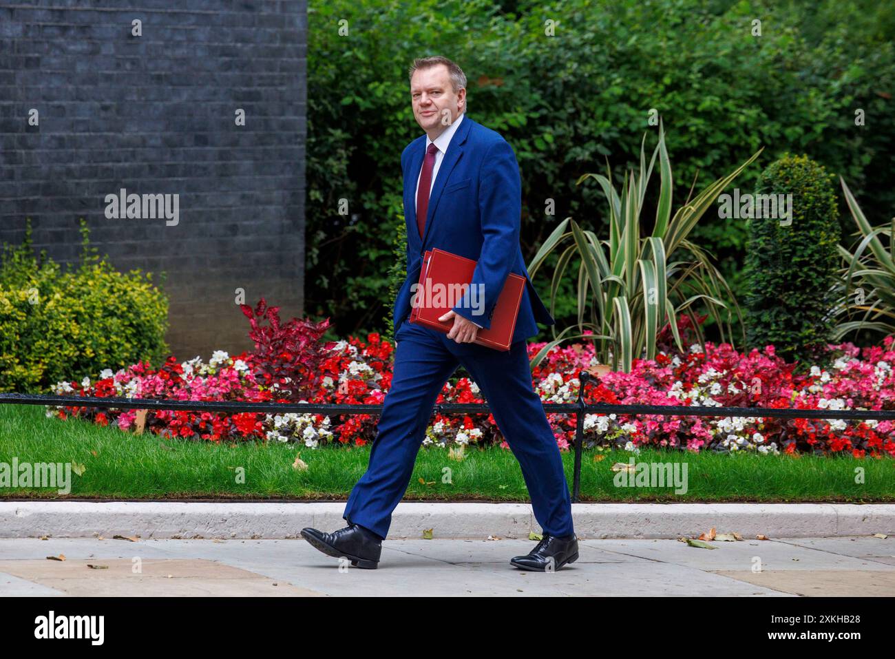 London, Großbritannien. Juli 2024. Nick Thomas-Symonds, Generalzahlmeister und Minister für Verfassung und europäische Beziehungen, in Downing Street für die letzte Kabinettssitzung vor der Sommerpause. Quelle: Mark Thomas/Alamy Live News Stockfoto