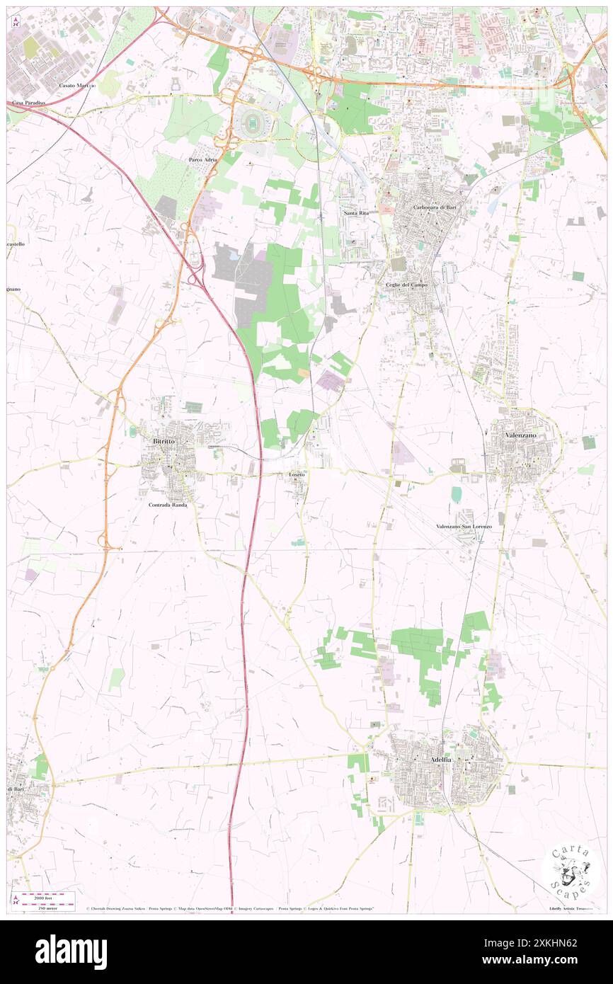 Loseto, Bari, IT, Italien, Apulien, n 41 2' 31''', N 16 50' 57''', Karte, Cartascapes Map, veröffentlicht 2024. Erkunden Sie Cartascapes, eine Karte, die die vielfältigen Landschaften, Kulturen und Ökosysteme der Erde enthüllt. Reisen Sie durch Zeit und Raum und entdecken Sie die Verflechtungen der Vergangenheit, Gegenwart und Zukunft unseres Planeten. Stockfoto