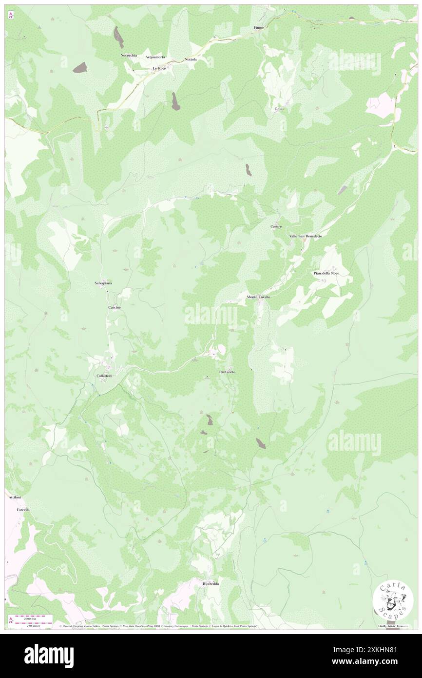 Monte Cavallo, Provincia di Macerata, IT, Italien, die Marken, n 42 58' 59'', N 13 0' 0'', Karte, Cartascapes Map, veröffentlicht 2024. Erkunden Sie Cartascapes, eine Karte, die die vielfältigen Landschaften, Kulturen und Ökosysteme der Erde enthüllt. Reisen Sie durch Zeit und Raum und entdecken Sie die Verflechtungen der Vergangenheit, Gegenwart und Zukunft unseres Planeten. Stockfoto