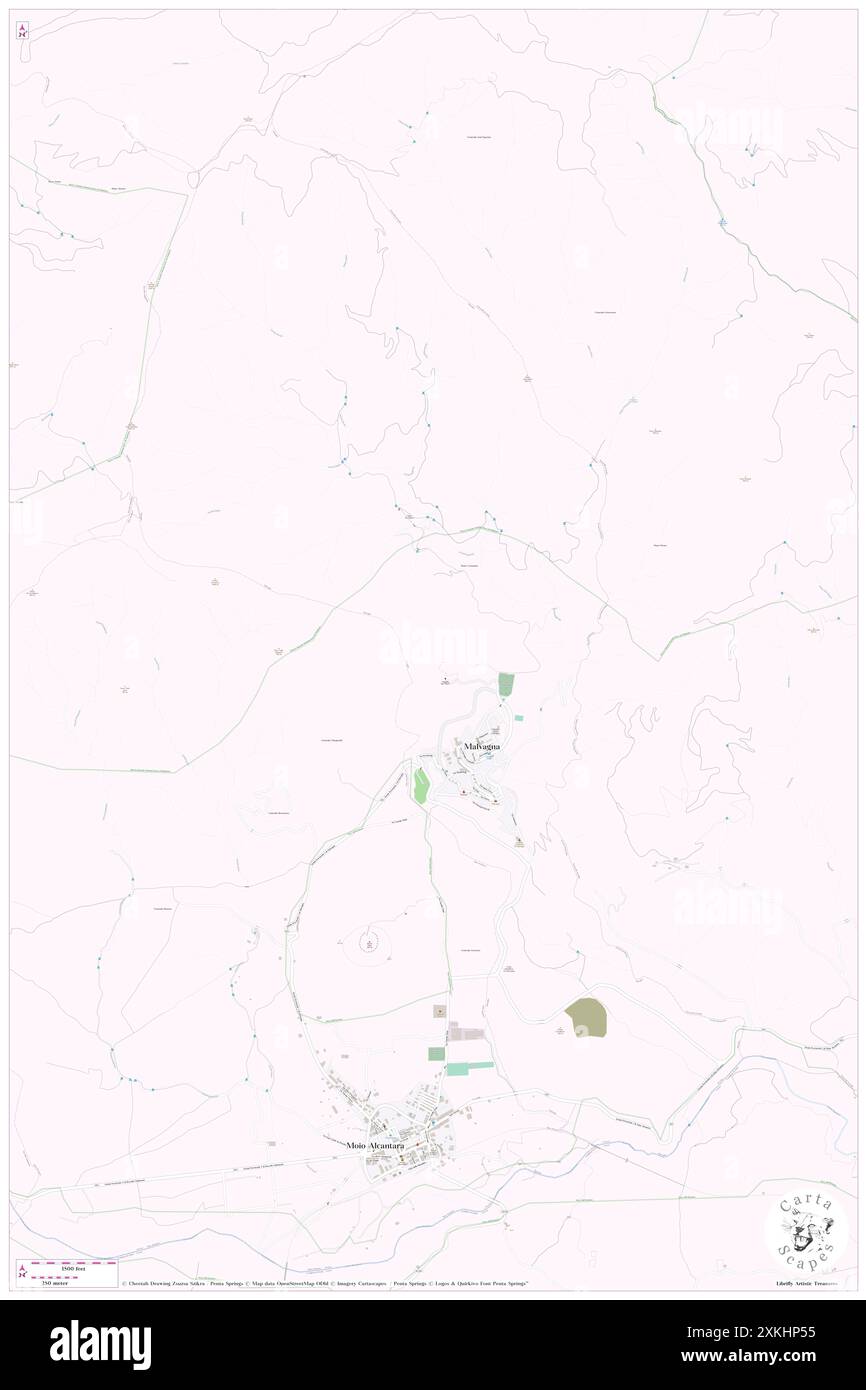 MALVAGNA, Messina, IT, Italien, Sizilien, n 37 55' 6'', N 15 3' 22'', Karte, Cartascapes Map, veröffentlicht 2024. Erkunden Sie Cartascapes, eine Karte, die die vielfältigen Landschaften, Kulturen und Ökosysteme der Erde enthüllt. Reisen Sie durch Zeit und Raum und entdecken Sie die Verflechtungen der Vergangenheit, Gegenwart und Zukunft unseres Planeten. Stockfoto