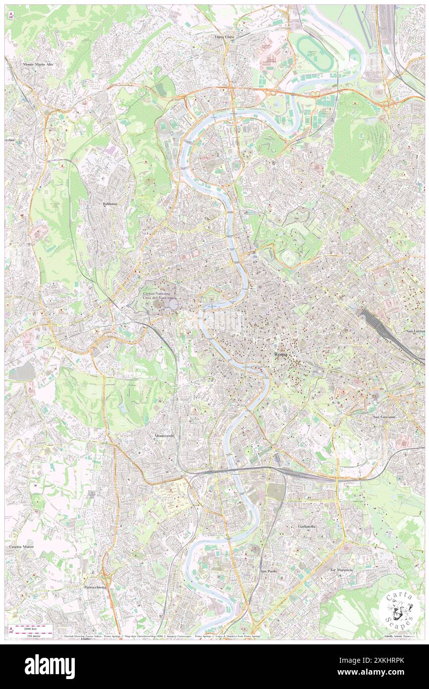 Überraschend in Rom, Città metropolitana di Roma Capitale, IT, Italien, Latium, N 41 53' 56''', N 12 28' 1''', Karte, Cartascapes Map, veröffentlicht 2024. Erkunden Sie Cartascapes, eine Karte, die die vielfältigen Landschaften, Kulturen und Ökosysteme der Erde enthüllt. Reisen Sie durch Zeit und Raum und entdecken Sie die Verflechtungen der Vergangenheit, Gegenwart und Zukunft unseres Planeten. Stockfoto