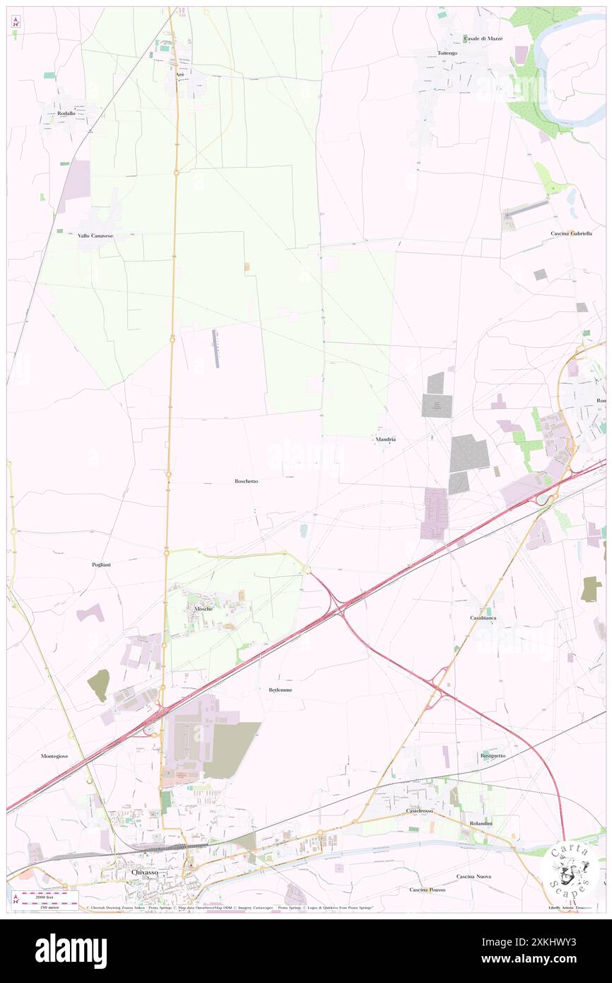 Campagna, Turin, IT, Italien, Piemont, n 45 14' 23'', N 7 54' 51'', Karte, Karte von Cartascapes Map, veröffentlicht 2024. Erkunden Sie Cartascapes, eine Karte, die die vielfältigen Landschaften, Kulturen und Ökosysteme der Erde enthüllt. Reisen Sie durch Zeit und Raum und entdecken Sie die Verflechtungen der Vergangenheit, Gegenwart und Zukunft unseres Planeten. Stockfoto