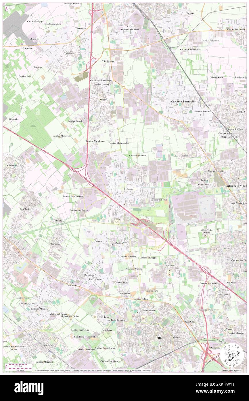 Ninfeo, Città metropolitana di Milano, IT, Italien, Lombardei, N 45 34' 20'', N 9 1' 36'', Karte, Cartascapes Map, veröffentlicht 2024. Erkunden Sie Cartascapes, eine Karte, die die vielfältigen Landschaften, Kulturen und Ökosysteme der Erde enthüllt. Reisen Sie durch Zeit und Raum und entdecken Sie die Verflechtungen der Vergangenheit, Gegenwart und Zukunft unseres Planeten. Stockfoto