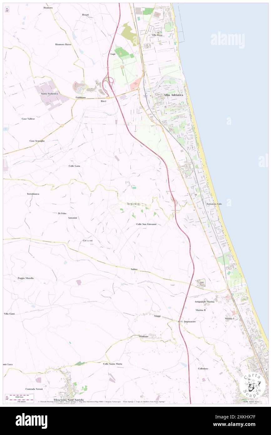 Chiesa di Sant'Agostino, Provincia di Teramo, IT, Italien, Abruzzen, n 42 48' 14'', N 13 54' 48'', Karte, Cartascapes Map, veröffentlicht 2024. Erkunden Sie Cartascapes, eine Karte, die die vielfältigen Landschaften, Kulturen und Ökosysteme der Erde enthüllt. Reisen Sie durch Zeit und Raum und entdecken Sie die Verflechtungen der Vergangenheit, Gegenwart und Zukunft unseres Planeten. Stockfoto