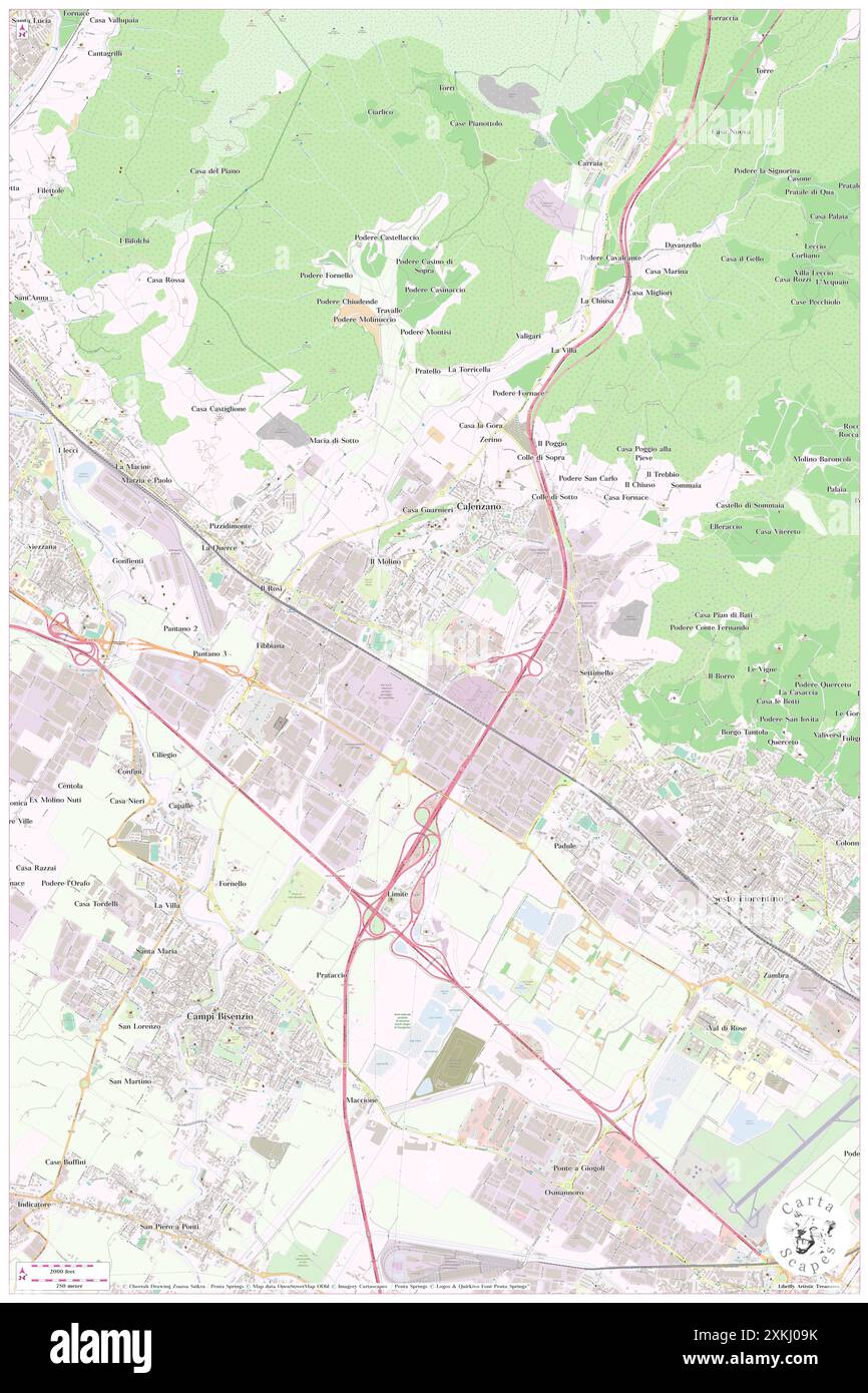 HOTEL DELTA FLORENCE, Provinz Florenz, IT, Italien, Toskana, n 43 51' 10'', N 11 9' 43'', Karte, Cartascapes Map, veröffentlicht 2024. Erkunden Sie Cartascapes, eine Karte, die die vielfältigen Landschaften, Kulturen und Ökosysteme der Erde enthüllt. Reisen Sie durch Zeit und Raum und entdecken Sie die Verflechtungen der Vergangenheit, Gegenwart und Zukunft unseres Planeten. Stockfoto