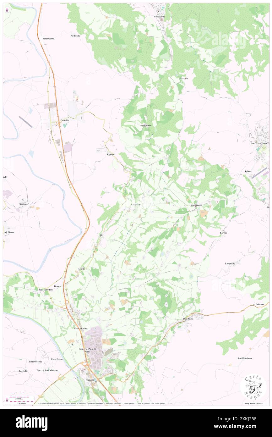 Cacciano, Provincia di Perugia, IT, Italien, Umbrien, n 42 50' 54''', N 12 25' 34''', Karte, Cartascapes Map, veröffentlicht 2024. Erkunden Sie Cartascapes, eine Karte, die die vielfältigen Landschaften, Kulturen und Ökosysteme der Erde enthüllt. Reisen Sie durch Zeit und Raum und entdecken Sie die Verflechtungen der Vergangenheit, Gegenwart und Zukunft unseres Planeten. Stockfoto