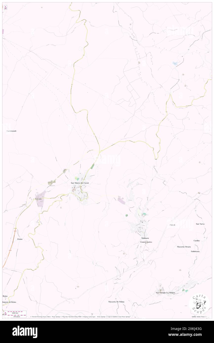 Ciannavera, Provincia di Benevento, IT, Italien, Kampanien, n 41 19' 7''', N 14 53' 31''', Karte, Cartascapes Map 2024 veröffentlicht. Erkunden Sie Cartascapes, eine Karte, die die vielfältigen Landschaften, Kulturen und Ökosysteme der Erde enthüllt. Reisen Sie durch Zeit und Raum und entdecken Sie die Verflechtungen der Vergangenheit, Gegenwart und Zukunft unseres Planeten. Stockfoto