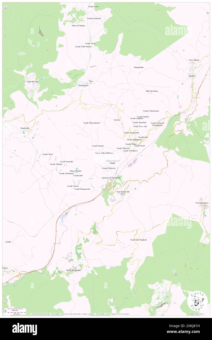 Pinciari, Provincia di Chieti, IT, Italien, Abruzzen, n 41 53' 41''', N 14 14' 48''', Karte, Cartascapes Map, veröffentlicht 2024. Erkunden Sie Cartascapes, eine Karte, die die vielfältigen Landschaften, Kulturen und Ökosysteme der Erde enthüllt. Reisen Sie durch Zeit und Raum und entdecken Sie die Verflechtungen der Vergangenheit, Gegenwart und Zukunft unseres Planeten. Stockfoto