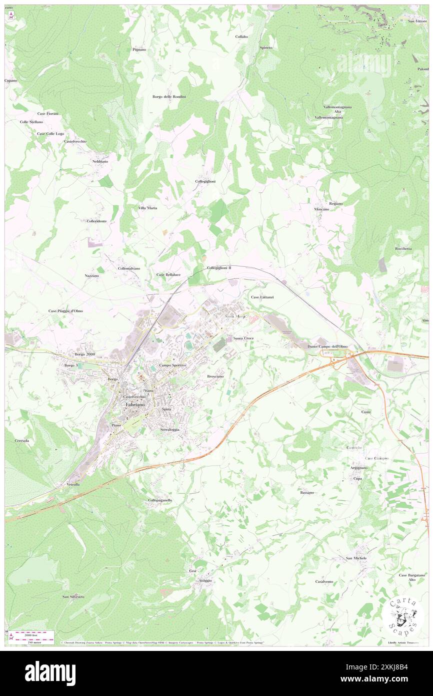 Gentile da Fabriano, Provincia di Ancona, IT, Italien, die Marken, n 43 20' 58''', N 12 55' 26'', Karte, Cartascapes Map, veröffentlicht 2024. Erkunden Sie Cartascapes, eine Karte, die die vielfältigen Landschaften, Kulturen und Ökosysteme der Erde enthüllt. Reisen Sie durch Zeit und Raum und entdecken Sie die Verflechtungen der Vergangenheit, Gegenwart und Zukunft unseres Planeten. Stockfoto