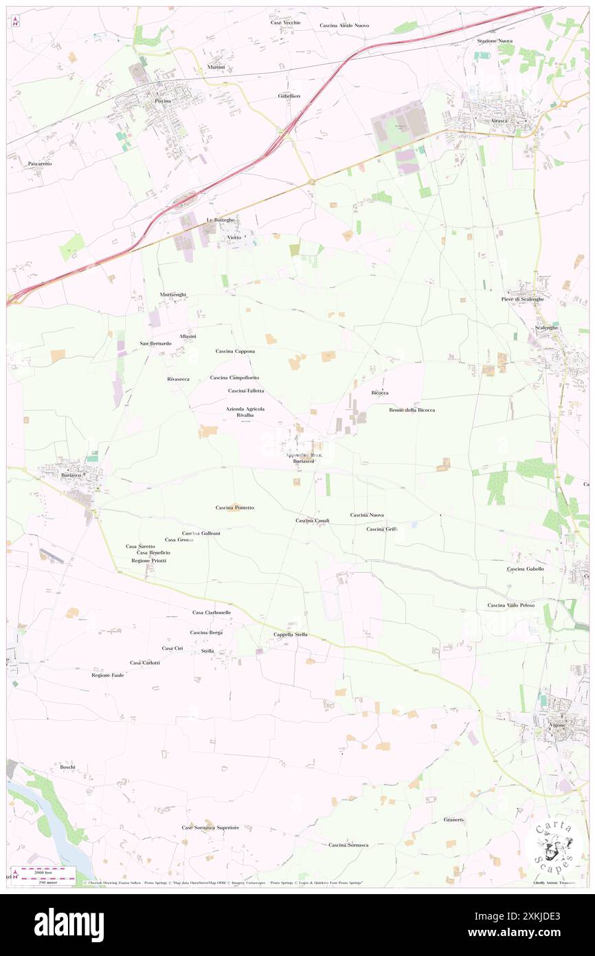 Appendini, Turin, IT, Italien, Piemont, n 44 52' 37'', N 7 26' 58'', Karte, Cartascapes Map, veröffentlicht 2024. Erkunden Sie Cartascapes, eine Karte, die die vielfältigen Landschaften, Kulturen und Ökosysteme der Erde enthüllt. Reisen Sie durch Zeit und Raum und entdecken Sie die Verflechtungen der Vergangenheit, Gegenwart und Zukunft unseres Planeten. Stockfoto