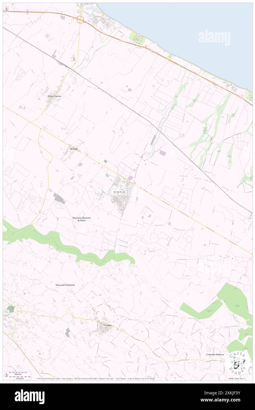 Montalbano, Provincia di Brindisi, IT, Italien, Apulien, n 40 46' 41'', N 17 28' 53'', Karte, Cartascapes Map, veröffentlicht 2024. Erkunden Sie Cartascapes, eine Karte, die die vielfältigen Landschaften, Kulturen und Ökosysteme der Erde enthüllt. Reisen Sie durch Zeit und Raum und entdecken Sie die Verflechtungen der Vergangenheit, Gegenwart und Zukunft unseres Planeten. Stockfoto