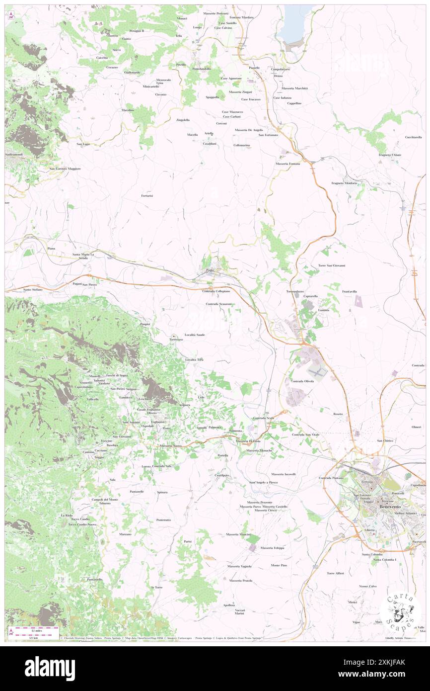 Torrecuso, Provincia di Benevento, IT, Italien, Kampanien, n 41 11' 8''', N 14 40' 52''', Karte, Cartascapes Map 2024 veröffentlicht. Erkunden Sie Cartascapes, eine Karte, die die vielfältigen Landschaften, Kulturen und Ökosysteme der Erde enthüllt. Reisen Sie durch Zeit und Raum und entdecken Sie die Verflechtungen der Vergangenheit, Gegenwart und Zukunft unseres Planeten. Stockfoto