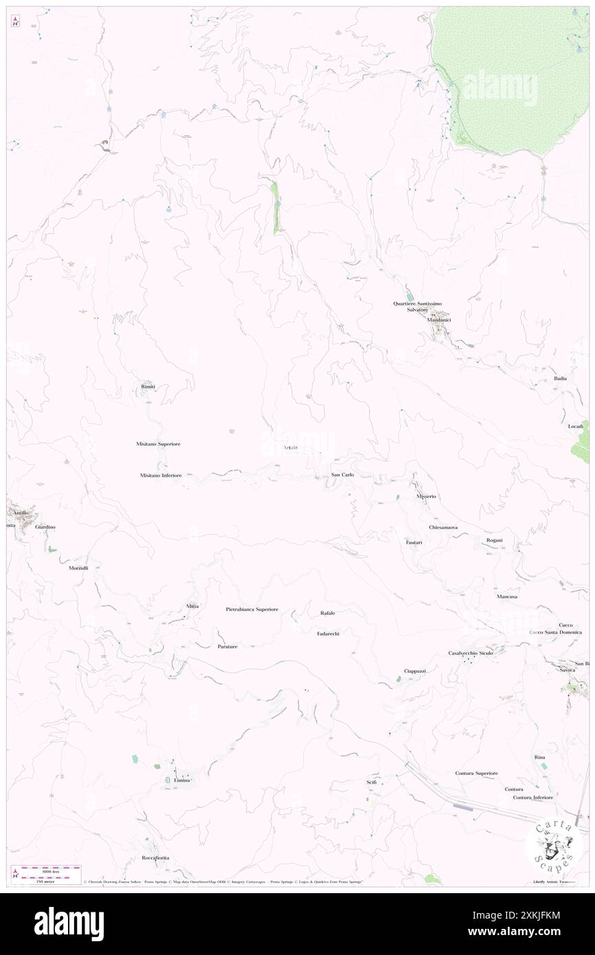 Ciccattali, Messina, IT, Italien, Sizilien, n 37 59' 10'', N 15 17' 33'', Karte, Cartascapes Map, veröffentlicht 2024. Erkunden Sie Cartascapes, eine Karte, die die vielfältigen Landschaften, Kulturen und Ökosysteme der Erde enthüllt. Reisen Sie durch Zeit und Raum und entdecken Sie die Verflechtungen der Vergangenheit, Gegenwart und Zukunft unseres Planeten. Stockfoto