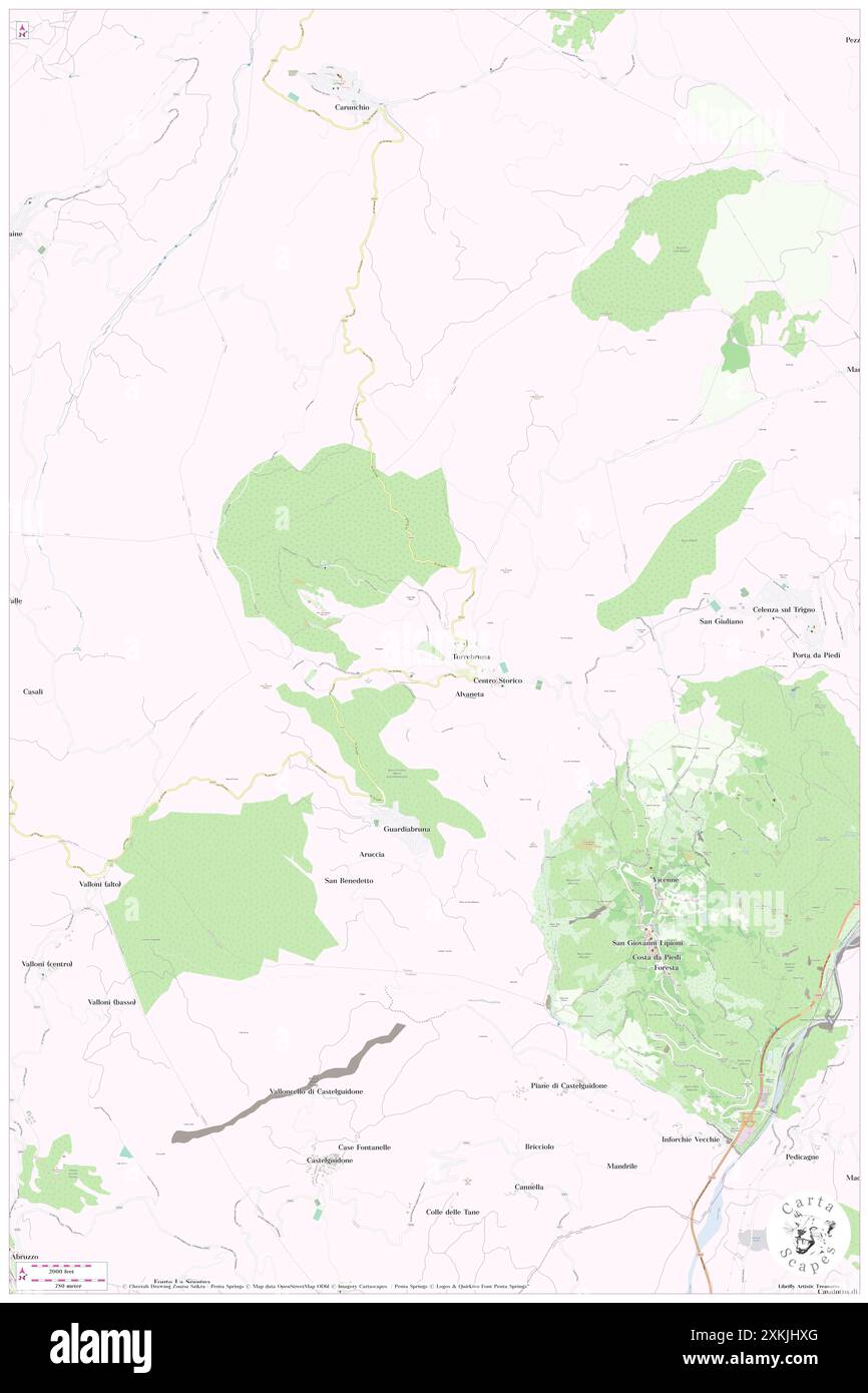 Torrebruna, Provincia di Chieti, IT, Italien, Abruzzen, n 41 52' 5'', N 14 32' 26'', Karte, Cartascapes Map, veröffentlicht 2024. Erkunden Sie Cartascapes, eine Karte, die die vielfältigen Landschaften, Kulturen und Ökosysteme der Erde enthüllt. Reisen Sie durch Zeit und Raum und entdecken Sie die Verflechtungen der Vergangenheit, Gegenwart und Zukunft unseres Planeten. Stockfoto