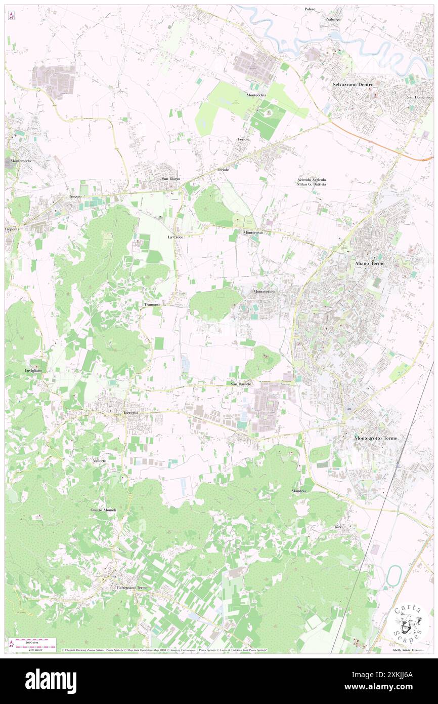 Leonardo da Vinci, Provincia di Padova, IT, Italien, Veneto, n 45 20' 57''', N 11 45' 15''', Karte, Cartascapes Map 2024 veröffentlicht. Erkunden Sie Cartascapes, eine Karte, die die vielfältigen Landschaften, Kulturen und Ökosysteme der Erde enthüllt. Reisen Sie durch Zeit und Raum und entdecken Sie die Verflechtungen der Vergangenheit, Gegenwart und Zukunft unseres Planeten. Stockfoto