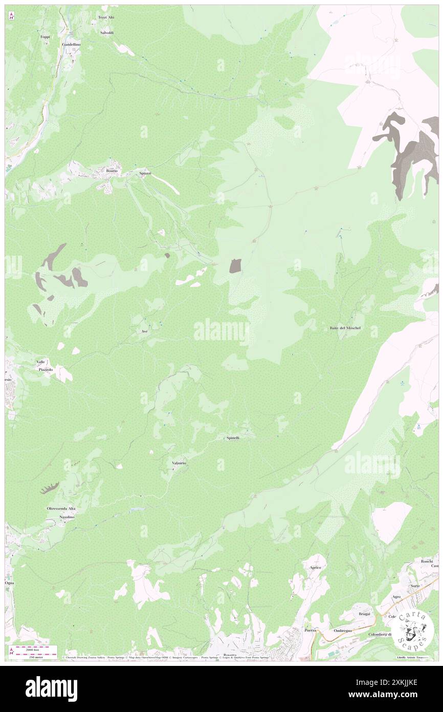 Oltressenda Alta, Provincia di Bergamo, IT, Italien, Lombardei, n 45 54' 54''', N 9 56' 41'', Karte, Cartascapes Map, veröffentlicht 2024. Erkunden Sie Cartascapes, eine Karte, die die vielfältigen Landschaften, Kulturen und Ökosysteme der Erde enthüllt. Reisen Sie durch Zeit und Raum und entdecken Sie die Verflechtungen der Vergangenheit, Gegenwart und Zukunft unseres Planeten. Stockfoto