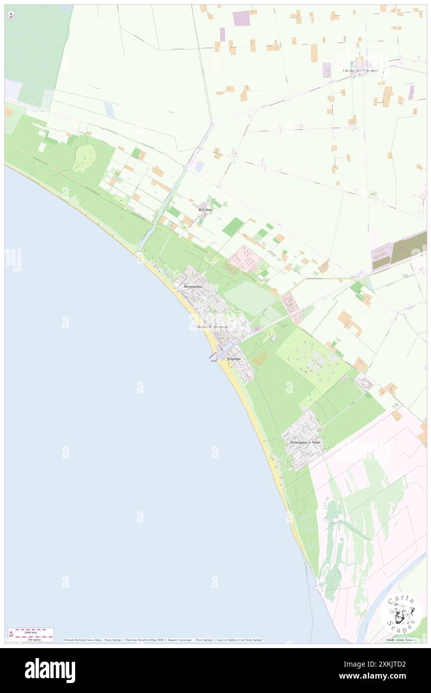 San Rocco, Provincia di Grosseto, IT, Italien, Toskana, n 42 43' 5'', N 10 58' 54'', Karte, Cartascapes Map, veröffentlicht 2024. Erkunden Sie Cartascapes, eine Karte, die die vielfältigen Landschaften, Kulturen und Ökosysteme der Erde enthüllt. Reisen Sie durch Zeit und Raum und entdecken Sie die Verflechtungen der Vergangenheit, Gegenwart und Zukunft unseres Planeten. Stockfoto