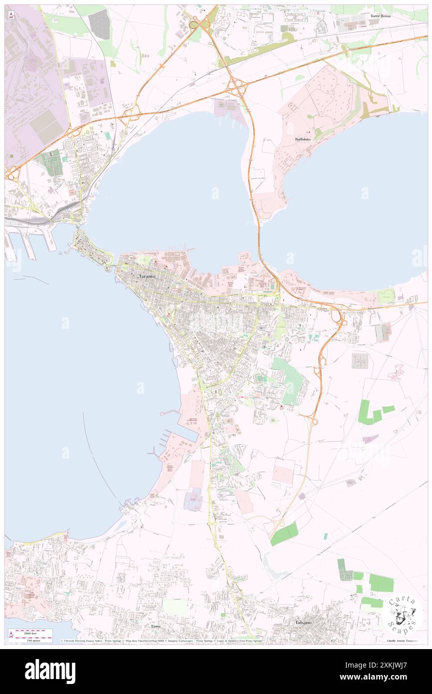 Ruberto, Provincia di Taranto, IT, Italien, Apulien, n 40 27' 44'', N 17 15' 34'', Karte, Cartascapes Map, veröffentlicht 2024. Erkunden Sie Cartascapes, eine Karte, die die vielfältigen Landschaften, Kulturen und Ökosysteme der Erde enthüllt. Reisen Sie durch Zeit und Raum und entdecken Sie die Verflechtungen der Vergangenheit, Gegenwart und Zukunft unseres Planeten. Stockfoto