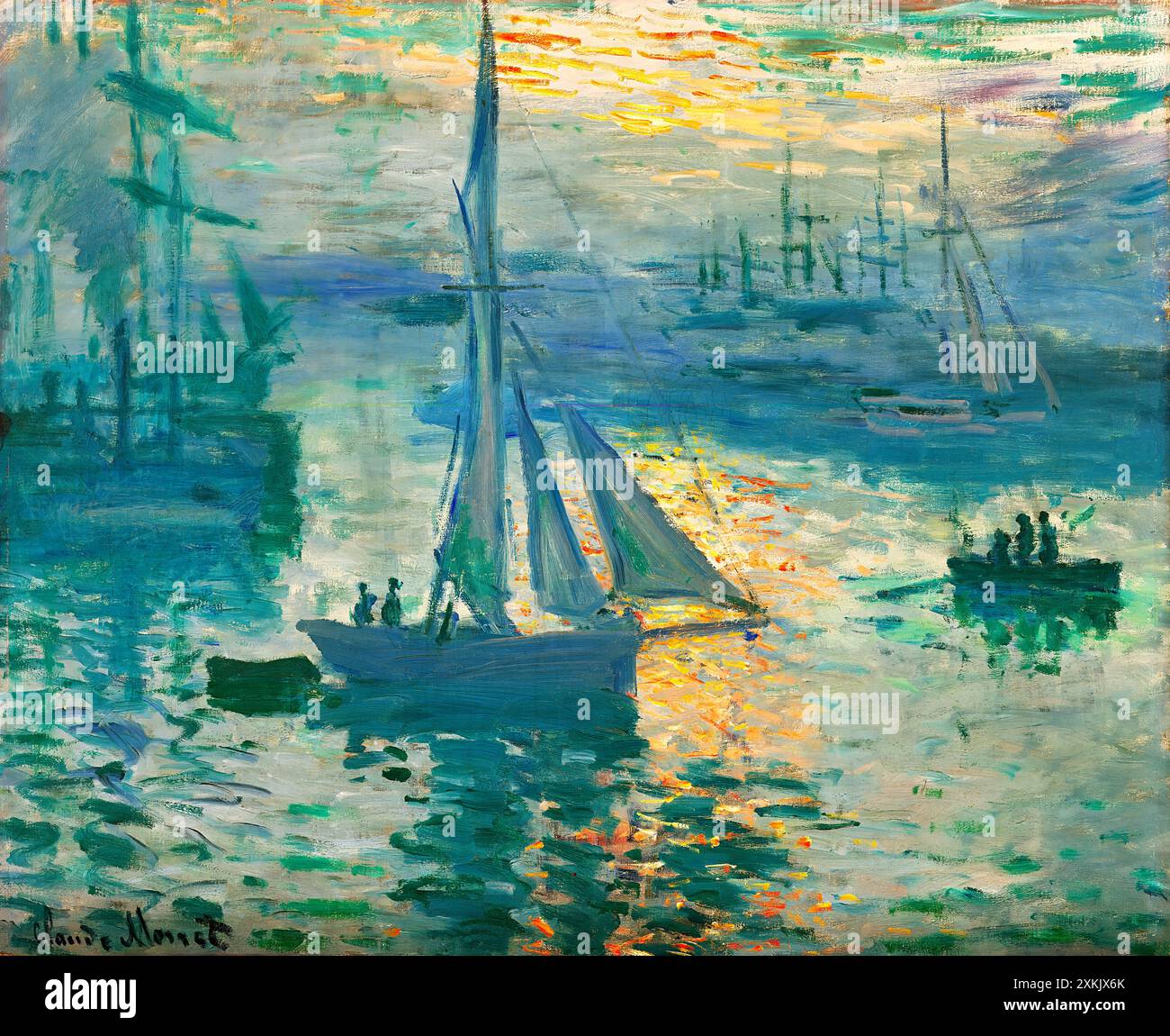 Sunrise (1873) von Claude Monet. Original aus dem J.. Paul Getty Museum. Stockfoto