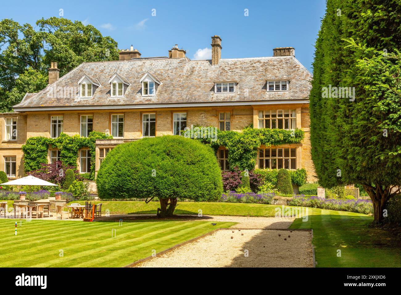 Das Haus Des Schlachters, Das Cotswold-Dorf Lower Slaughter. Stockfoto