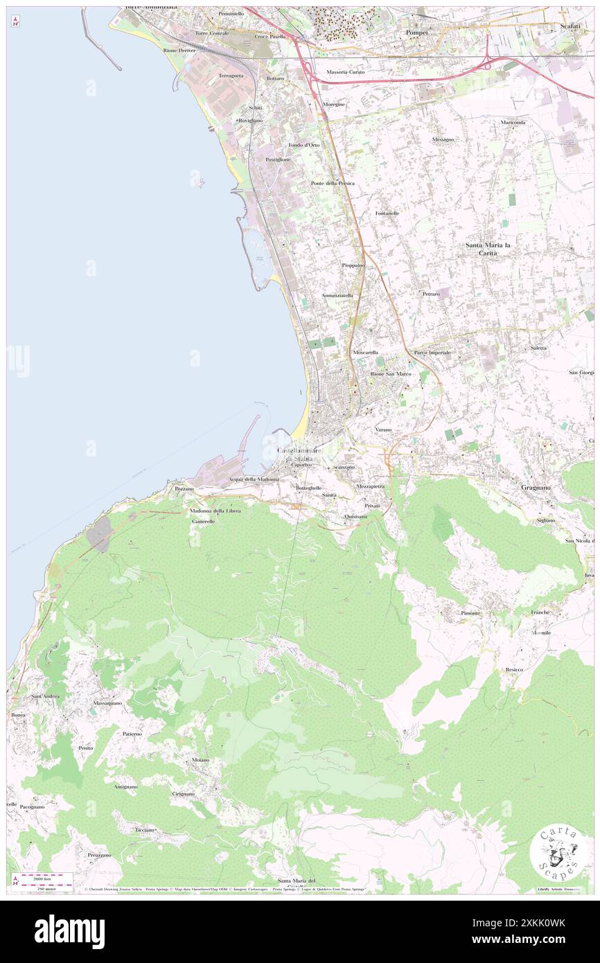 (Ehemals) römisch-katholische Diözese Castellammare di Stabia (heute vereint mit Sorrent), Neapel, IT, Italien, Kampanien, n 40 41' 41'', N 14 28' 50'', Karte, Cartascapes Map, veröffentlicht 2024. Erkunden Sie Cartascapes, eine Karte, die die vielfältigen Landschaften, Kulturen und Ökosysteme der Erde enthüllt. Reisen Sie durch Zeit und Raum und entdecken Sie die Verflechtungen der Vergangenheit, Gegenwart und Zukunft unseres Planeten. Stockfoto