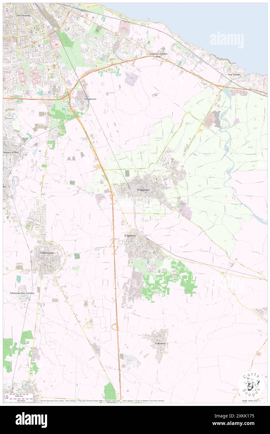 San Pietro, Bari, IT, Italien, Apulien, n 41 3' 34''', N 16 55' 7''', Karte, Cartascapes Map, veröffentlicht 2024. Erkunden Sie Cartascapes, eine Karte, die die vielfältigen Landschaften, Kulturen und Ökosysteme der Erde enthüllt. Reisen Sie durch Zeit und Raum und entdecken Sie die Verflechtungen der Vergangenheit, Gegenwart und Zukunft unseres Planeten. Stockfoto