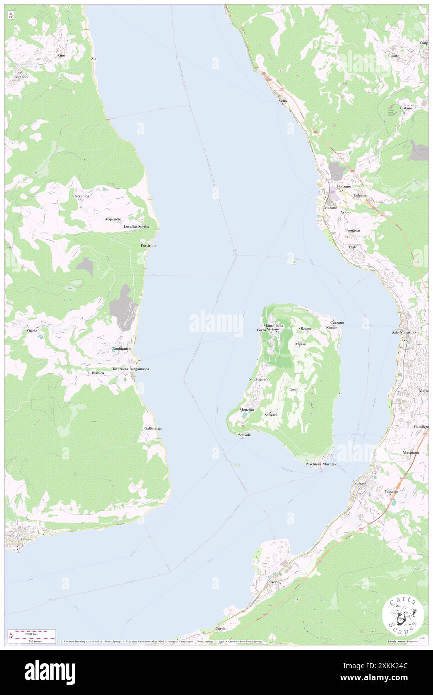 Lago d'Iseo, IT, Italien, Lombardei, N 45 43' 0'', N 10 4' 0''', Karte, Cartascapes Map, veröffentlicht 2024. Erkunden Sie Cartascapes, eine Karte, die die vielfältigen Landschaften, Kulturen und Ökosysteme der Erde enthüllt. Reisen Sie durch Zeit und Raum und entdecken Sie die Verflechtungen der Vergangenheit, Gegenwart und Zukunft unseres Planeten. Stockfoto