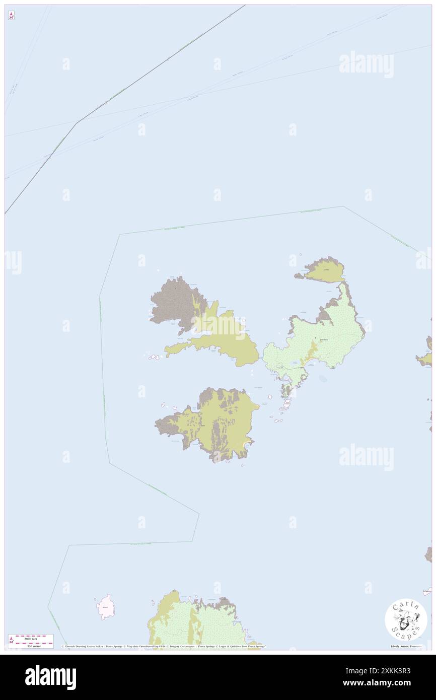 Isola Razzoli, IT, Italien, Sardinien, N 41 17' 59''', N 9 20' 59''', Karte, Karte von Cartascapes Map, veröffentlicht 2024. Erkunden Sie Cartascapes, eine Karte, die die vielfältigen Landschaften, Kulturen und Ökosysteme der Erde enthüllt. Reisen Sie durch Zeit und Raum und entdecken Sie die Verflechtungen der Vergangenheit, Gegenwart und Zukunft unseres Planeten. Stockfoto