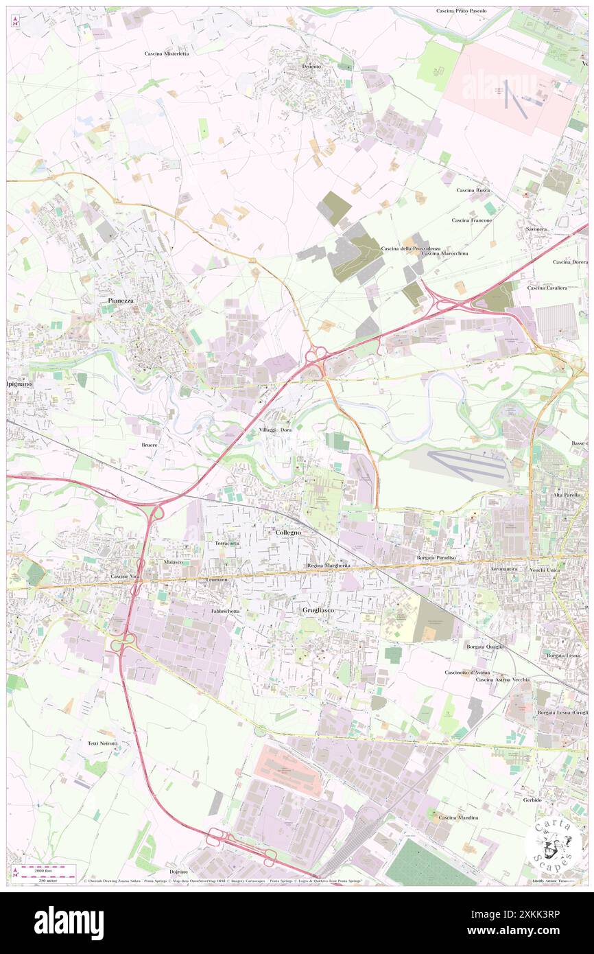 Chiesa della Madonna del Ponte La Madonnina, Turin, IT, Italien, Piemont, n 45 5' 17'', N 7 34' 26'', Karte, Cartascapes Map, veröffentlicht 2024. Erkunden Sie Cartascapes, eine Karte, die die vielfältigen Landschaften, Kulturen und Ökosysteme der Erde enthüllt. Reisen Sie durch Zeit und Raum und entdecken Sie die Verflechtungen der Vergangenheit, Gegenwart und Zukunft unseres Planeten. Stockfoto