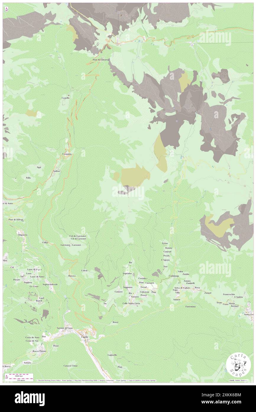 Monte Pore, Provincia di Belluno, IT, Italien, Venetien, n 46 28' 39'', N 12 0' 45'', Karte, Cartascapes Map, veröffentlicht 2024. Erkunden Sie Cartascapes, eine Karte, die die vielfältigen Landschaften, Kulturen und Ökosysteme der Erde enthüllt. Reisen Sie durch Zeit und Raum und entdecken Sie die Verflechtungen der Vergangenheit, Gegenwart und Zukunft unseres Planeten. Stockfoto