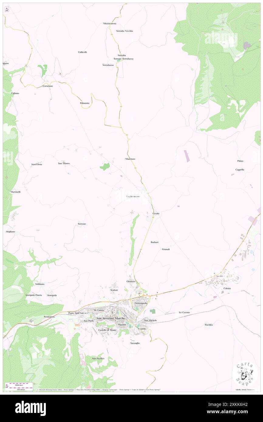 Gagliannuovo, Provincia di Macerata, IT, Italien, die Marken, n 43 15' 48''', N 13 11' 10''', Karte, Cartascapes Map, veröffentlicht 2024. Erkunden Sie Cartascapes, eine Karte, die die vielfältigen Landschaften, Kulturen und Ökosysteme der Erde enthüllt. Reisen Sie durch Zeit und Raum und entdecken Sie die Verflechtungen der Vergangenheit, Gegenwart und Zukunft unseres Planeten. Stockfoto