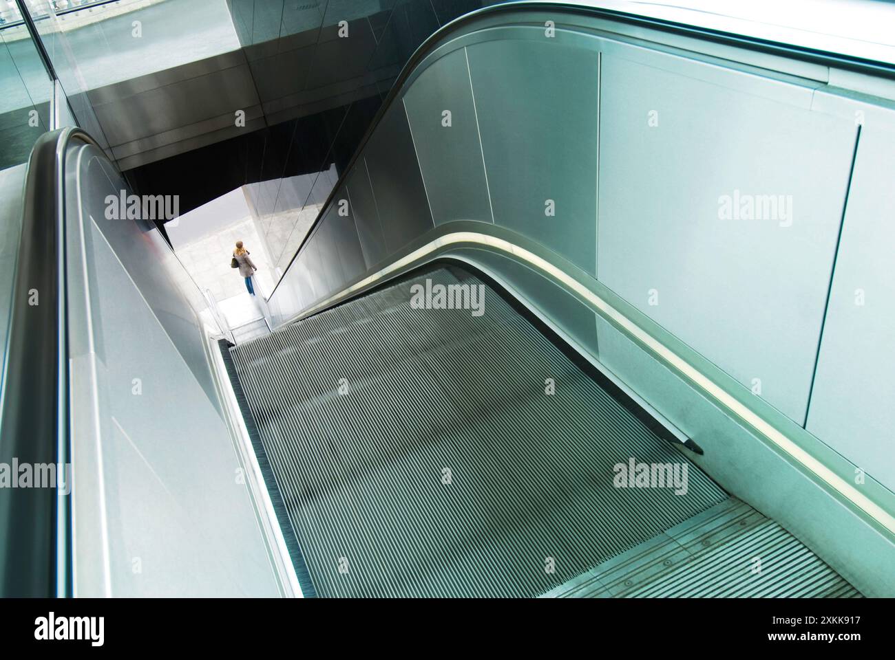Rolltreppe - Albertina Museum erbaut im späten 17. Jahrhundert als Palast - Wien, Österreich Stockfoto
