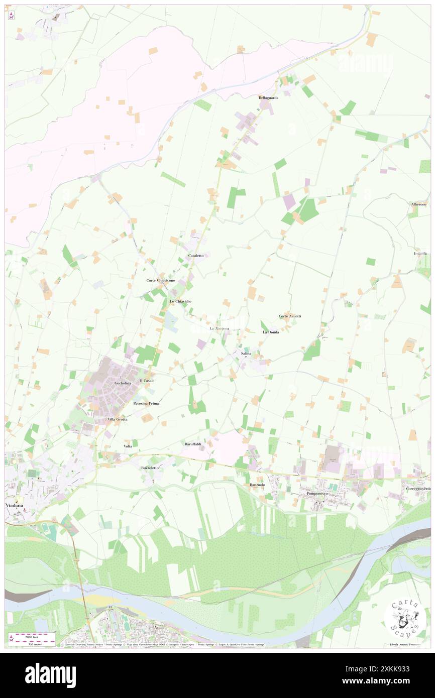 La Zuccona, Provincia di Mantova, IT, Italien, Lombardei, n 44 57' 24'', N 10 34' 5'', Karte, Cartascapes Map, veröffentlicht 2024. Erkunden Sie Cartascapes, eine Karte, die die vielfältigen Landschaften, Kulturen und Ökosysteme der Erde enthüllt. Reisen Sie durch Zeit und Raum und entdecken Sie die Verflechtungen der Vergangenheit, Gegenwart und Zukunft unseres Planeten. Stockfoto