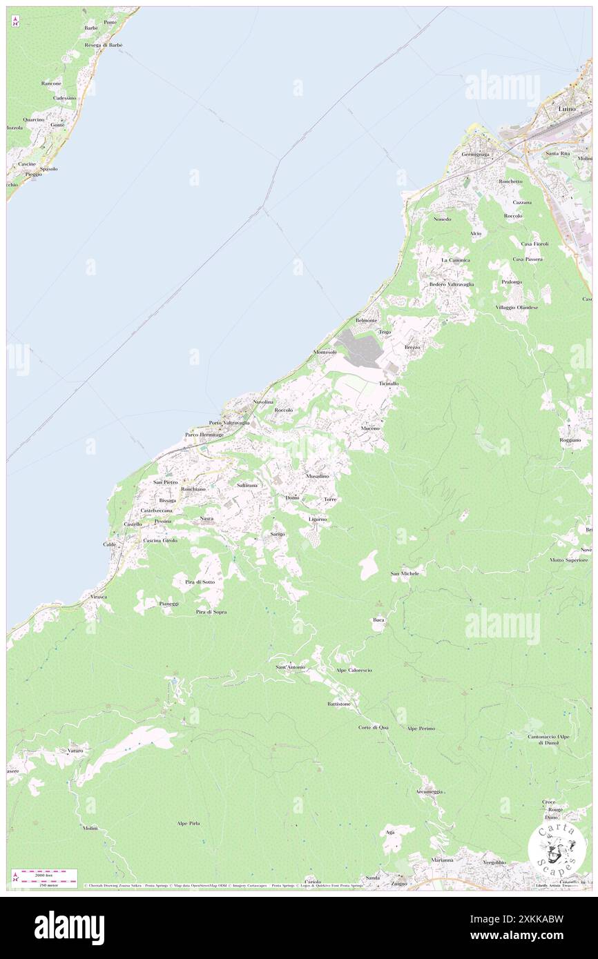 Porto Valtravaglia, Provincia di Varese, IT, Italien, Lombardei, n 45 57' 33''', N 8 40' 53''', Karte, Cartascapes Map, veröffentlicht 2024. Erkunden Sie Cartascapes, eine Karte, die die vielfältigen Landschaften, Kulturen und Ökosysteme der Erde enthüllt. Reisen Sie durch Zeit und Raum und entdecken Sie die Verflechtungen der Vergangenheit, Gegenwart und Zukunft unseres Planeten. Stockfoto