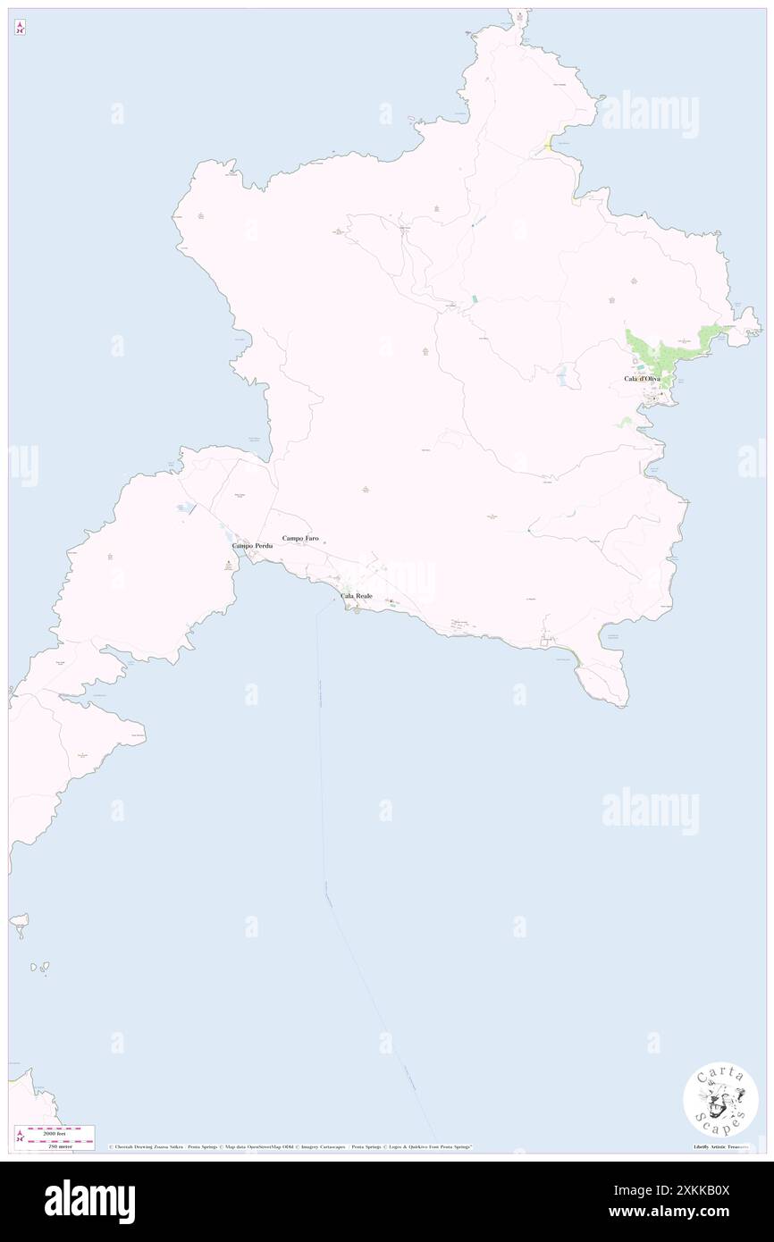 Fosso Labioni, IT, Italien, Sardinien, N 41 3' 45''', N 8 18' 3''', Karte, Cartascapes Map, veröffentlicht 2024. Erkunden Sie Cartascapes, eine Karte, die die vielfältigen Landschaften, Kulturen und Ökosysteme der Erde enthüllt. Reisen Sie durch Zeit und Raum und entdecken Sie die Verflechtungen der Vergangenheit, Gegenwart und Zukunft unseres Planeten. Stockfoto