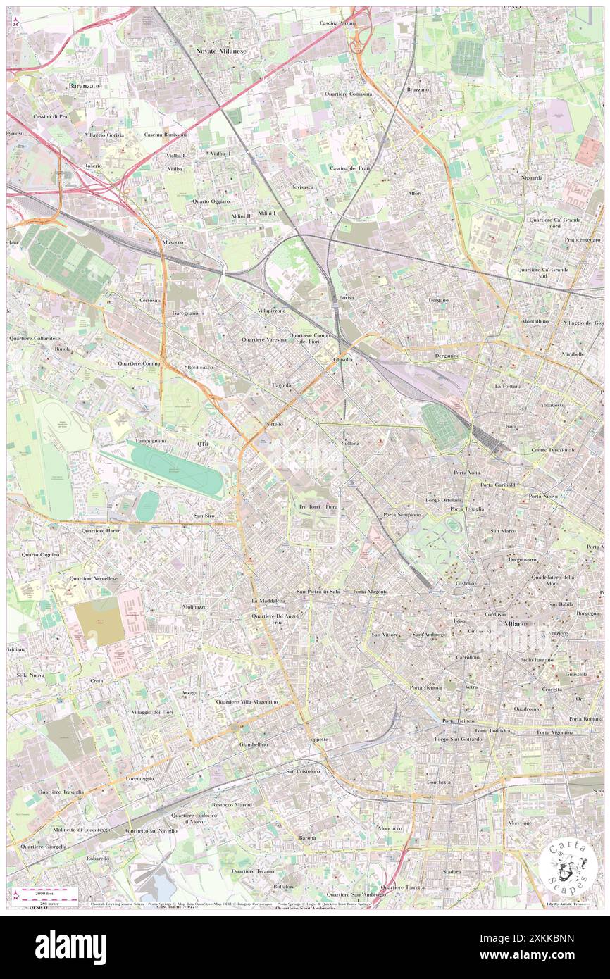 Portello, Città metropolitana di Milano, IT, Italien, Lombardei, N 45 29' 1'', N 9 9' 15''', Karte, Karte, Karte Cartascapes Map, veröffentlicht 2024. Erkunden Sie Cartascapes, eine Karte, die die vielfältigen Landschaften, Kulturen und Ökosysteme der Erde enthüllt. Reisen Sie durch Zeit und Raum und entdecken Sie die Verflechtungen der Vergangenheit, Gegenwart und Zukunft unseres Planeten. Stockfoto