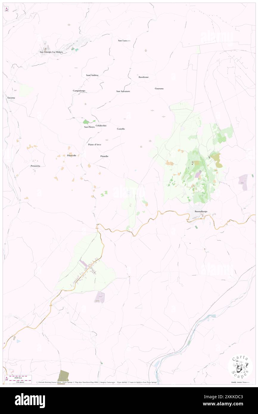 Centrale, Provincia di Benevento, IT, Italien, Kampanien, n 41 13' 42''', N 14 57' 4''', Karte, Cartascapes Map 2024 veröffentlicht. Erkunden Sie Cartascapes, eine Karte, die die vielfältigen Landschaften, Kulturen und Ökosysteme der Erde enthüllt. Reisen Sie durch Zeit und Raum und entdecken Sie die Verflechtungen der Vergangenheit, Gegenwart und Zukunft unseres Planeten. Stockfoto