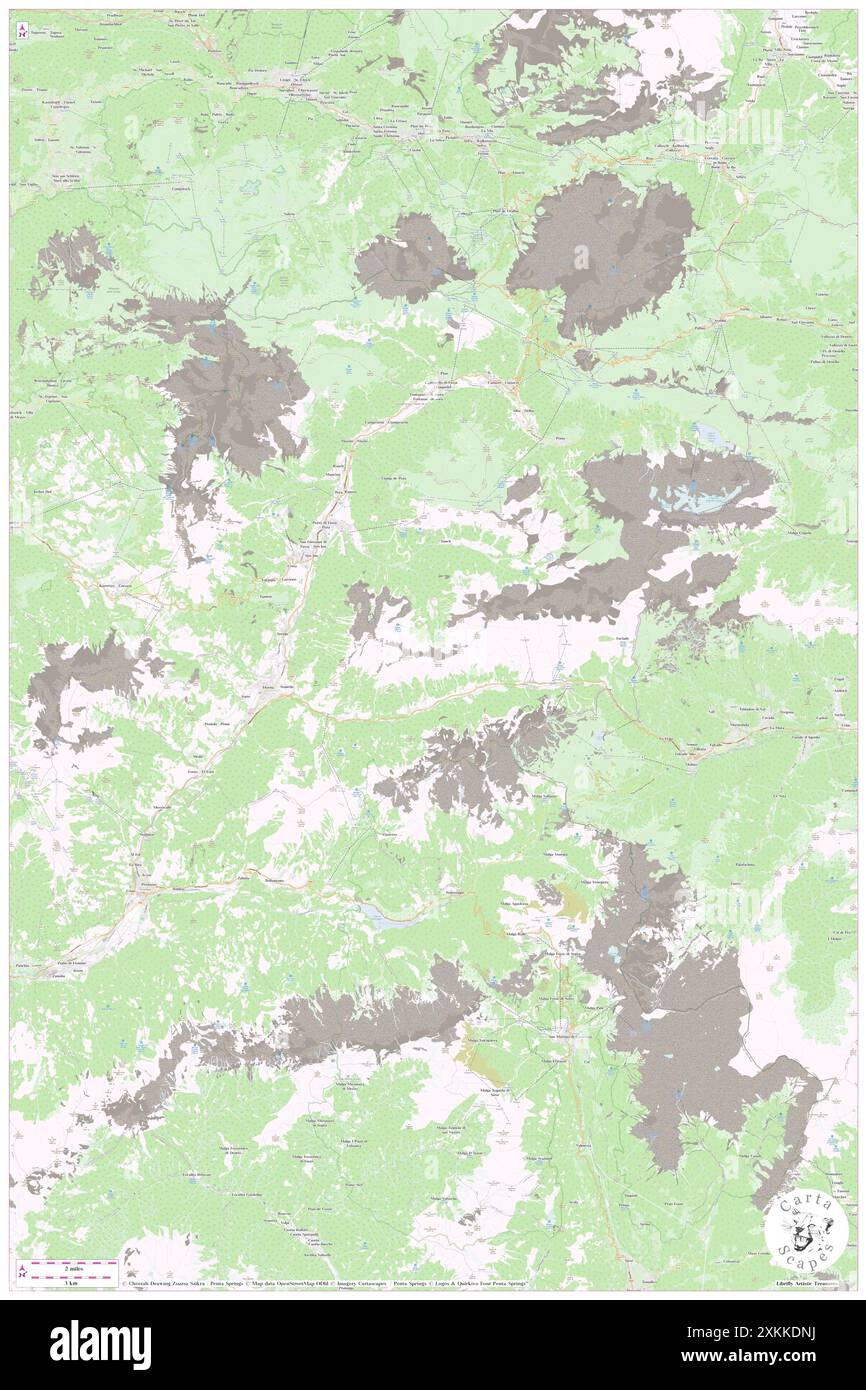 Soraga di Fassa, Provincia autonoma di Trento, IT, Italien, Trentino-Südtirol, N 46 23' 40''', N 11 39' 58''', Karte, Karte, Karte von Cartascapes Map, veröffentlicht 2024. Erkunden Sie Cartascapes, eine Karte, die die vielfältigen Landschaften, Kulturen und Ökosysteme der Erde enthüllt. Reisen Sie durch Zeit und Raum und entdecken Sie die Verflechtungen der Vergangenheit, Gegenwart und Zukunft unseres Planeten. Stockfoto