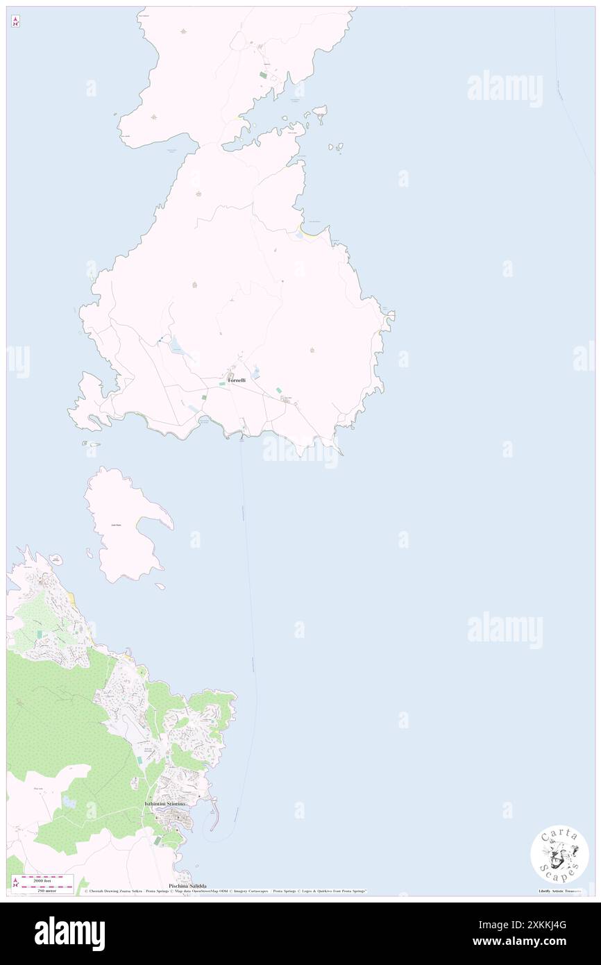 Punta Colondri, IT, Italien, Sardinien, N 40 59' 4''', N 8 14' 55''', Karte, Cartascapes Map, veröffentlicht 2024. Erkunden Sie Cartascapes, eine Karte, die die vielfältigen Landschaften, Kulturen und Ökosysteme der Erde enthüllt. Reisen Sie durch Zeit und Raum und entdecken Sie die Verflechtungen der Vergangenheit, Gegenwart und Zukunft unseres Planeten. Stockfoto