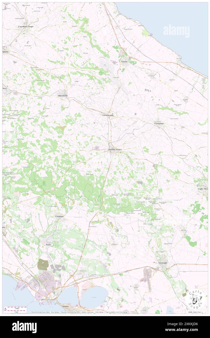 Martina Franca, Provincia di Taranto, IT, Italien, Apulien, n 40 42' 12'', N 17 20' 17'', Karte, Cartascapes Map, veröffentlicht 2024. Erkunden Sie Cartascapes, eine Karte, die die vielfältigen Landschaften, Kulturen und Ökosysteme der Erde enthüllt. Reisen Sie durch Zeit und Raum und entdecken Sie die Verflechtungen der Vergangenheit, Gegenwart und Zukunft unseres Planeten. Stockfoto