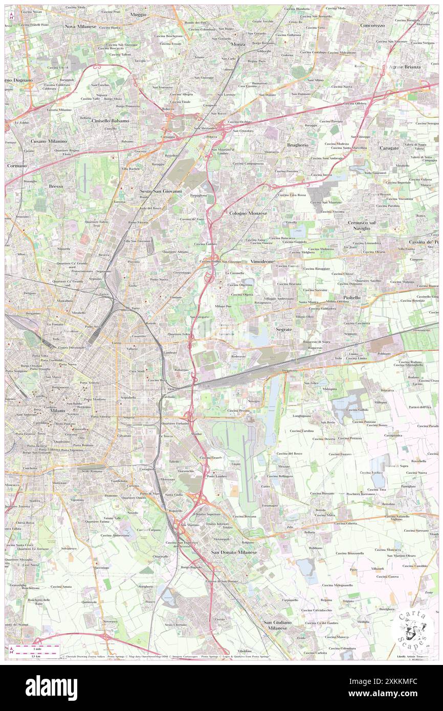 Lavanderie, Città metropolitana di Milano, IT, Italien, Lombardei, N 45 29' 25''', N 9 16' 3''', Karte, Cartascapes Map, veröffentlicht 2024. Erkunden Sie Cartascapes, eine Karte, die die vielfältigen Landschaften, Kulturen und Ökosysteme der Erde enthüllt. Reisen Sie durch Zeit und Raum und entdecken Sie die Verflechtungen der Vergangenheit, Gegenwart und Zukunft unseres Planeten. Stockfoto